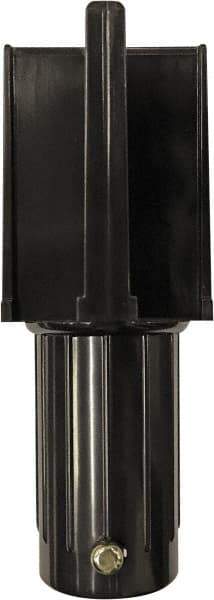 Banner Stakes - 5.54" High x 2" Long x 2" Wide Barrier Receiver Head - Plastic, Matte Finish, Black, Use with Banner Stakes Plus Stanchion - Eagle Tool & Supply