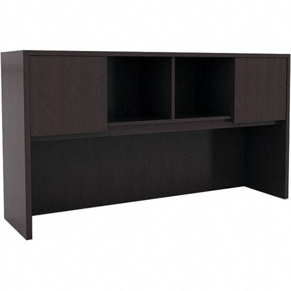 ALERA - 58.88" Long x 35-1/2" High x 15" Deep, Kneespace Credenza - Espresso (Color), Woodgrain Laminate - Eagle Tool & Supply