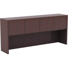 ALERA - 70.63" Long x 35-1/2" High x 15" Deep, Kneespace Credenza - Mahogany (Color), Woodgrain Laminate - Eagle Tool & Supply