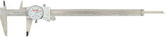 SPI - 0" to 12" Range, 0.001" Graduation, 0.1" per Revolution, Dial Caliper - White Face, 2.5" Jaw Length, Accurate to 0.002" - Eagle Tool & Supply