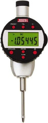 SPI - 0 to 1" Range, 0.00005" Graduation, Electronic Drop Indicator - Flat & Center Lug Back, Accurate to 0.0002", English & Metric System, LCD Display - Eagle Tool & Supply
