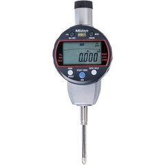 Mitutoyo - 0 to 1" Range, 0.001mm Graduation, Electronic Drop Indicator - Flat Back, Accurate to 0.002mm, Metric System, LCD Display - Eagle Tool & Supply