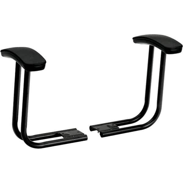 Hon - Black Adjustable T-Pad Arms - For HON ComforTask Series Swivel Task Chairs - Eagle Tool & Supply