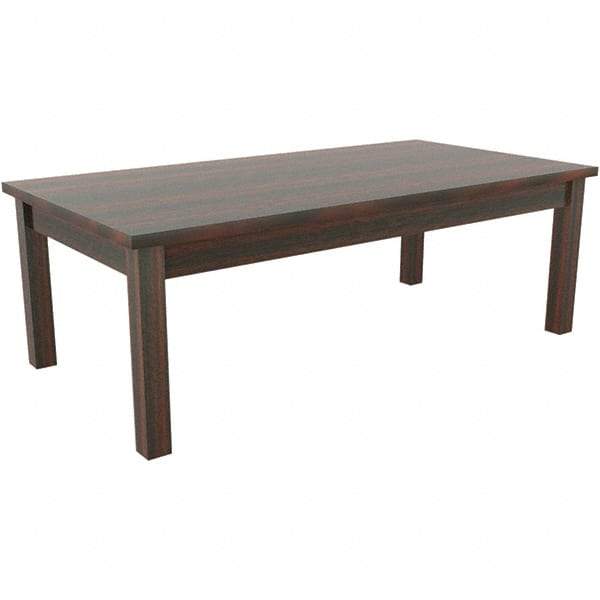 ALERA - 20" Long x 47-1/4" Wide x 16.38" High Stationary Reception Table - 1" Thick, Mahogany (Color), Wood Grain Laminate - Eagle Tool & Supply