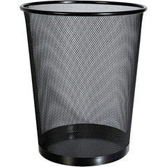 Universal One - Black Wastebasket - Use with Office Supplies - Eagle Tool & Supply