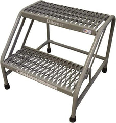 Cotterman - 20" 2 Step Stand - Step Platform, 500 Lb Capacity, 20" Platform Height, 23" Base Width x 22" Base Depth, Grip Strut - Eagle Tool & Supply