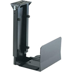 Safco - Black Underdesk CPU Holder - Use with Desk - Eagle Tool & Supply