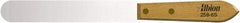 Albion Engineering - 1" Wide Spring Blade Stainless Steel Spatula - Flexible, Straight Hardwood Handle, 7" OAL - Eagle Tool & Supply