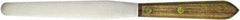 Albion Engineering - 1/2" Wide Spring Blade Stainless Steel Spatula - Flexible, Straight Hardwood Handle, 5" OAL - Eagle Tool & Supply