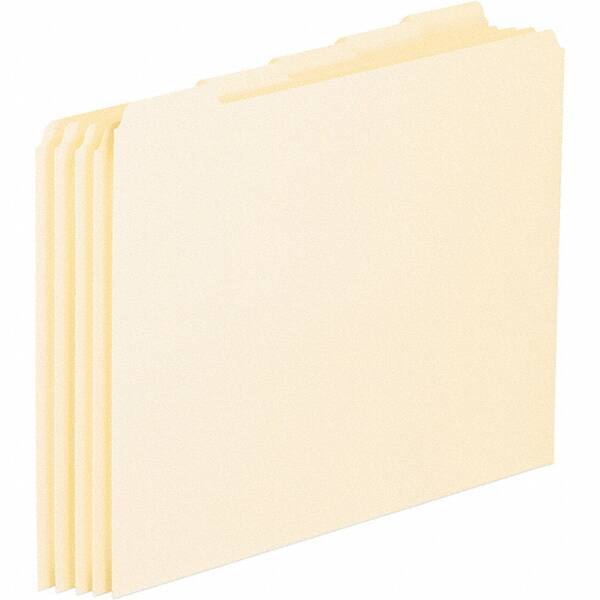 Pendaflex - 8-1/2 x 11" 100 Tabs, Unpunched, Blank Top Tab File Guides - Manila - Eagle Tool & Supply