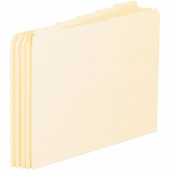 Pendaflex - 8-1/2 x 11" 100 Tabs, Unpunched, Blank Top Tab File Guides - Manila - Eagle Tool & Supply