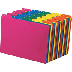 Pendaflex - 8-1/2 x 11" 25 Tabs, Unpunched, Preprinted Divider - Assorted Color Tabs, Assorted Folder - Eagle Tool & Supply