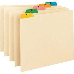 SMEAD - 8-1/2 x 11" 25 Tabs, Unpunched, Preprinted Numeric Divider - Blue, Yellow, Green Tabs, Manila Folder - Eagle Tool & Supply