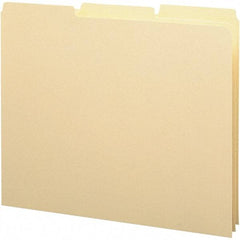 SMEAD - 8-1/2 x 11" 100 Tabs, Unpunched, Blank Top Tab File Guides - Manila - Eagle Tool & Supply