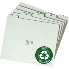 SMEAD - 8-1/2 x 11" 25 Tabs, Unpunched, Preprinted Numeric Divider - Green - Eagle Tool & Supply