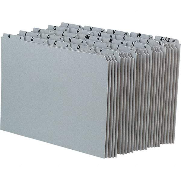 Pendaflex - 8-1/2 x 11" 25 Tabs, Unpunched, Preprinted Numeric Divider - Gray - Eagle Tool & Supply