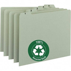 SMEAD - 8-1/2 x 11" 31 Tabs, Unpunched, Preprinted Divider - Green - Eagle Tool & Supply