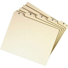SMEAD - 8-1/2 x 11" 25 Tabs, Unpunched, Preprinted Numeric Divider - Manila - Eagle Tool & Supply