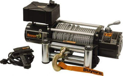 Buyers Products - 9,500 Lb Capacity, 100' Cable Length, Automotive DC Electric Winch - 12 Volts - Eagle Tool & Supply