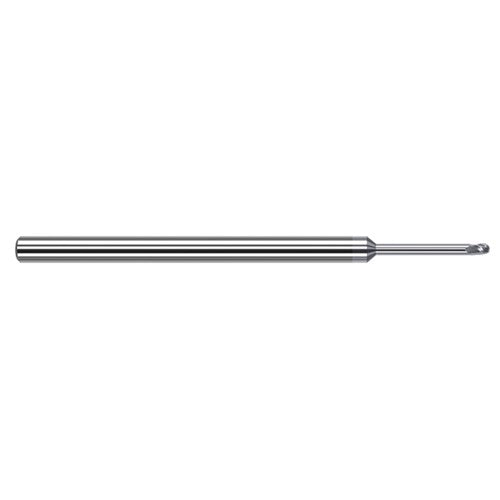 ‎3/32″ Dia. × 1/8″ Shank × 0.139″ DOC × 2-1/2″ OAL, Carbide TiB2, Stub , 3 Flute, Ballnose End Mill