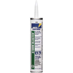 White Lightning - 10 oz Tube White Tetrachloroethylene Caulk - -40 to 180°F Operating Temp, 120 min Tack Free Dry Time, 96 hr Full Cure Time - Eagle Tool & Supply