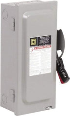 Square D - 30 Amp, 600 VAC, 3 Pole Nonfused Safety Switch - NEMA 1, 1 & 3 Phase, 10 hp at 600 VAC (Single Phase), 30 hp at 600 VAC (Triple Phase) - Eagle Tool & Supply