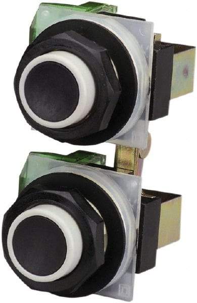 Schneider Electric - 30mm Mount Hole, Extended Straight, Pushbutton Switch - Maintained (MA) - Eagle Tool & Supply