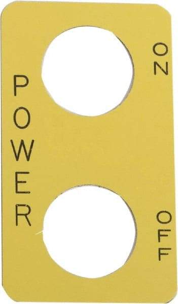 Square D - Legend Plate - POWER:On-Off - 30mm Hole Diameter - Eagle Tool & Supply