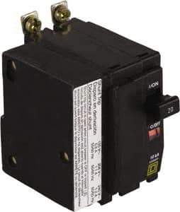 Square D - 50 Amp, 240 VAC, 2 Pole, Bolt On Miniature Circuit Breaker - 8-2 AWG - Eagle Tool & Supply