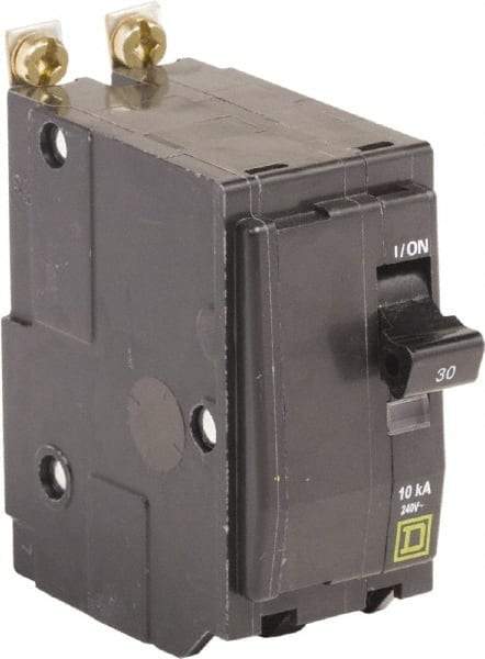 Square D - 30 Amp, 240 VAC, 2 Pole, Bolt On Miniature Circuit Breaker - 14-8 AWG - Eagle Tool & Supply
