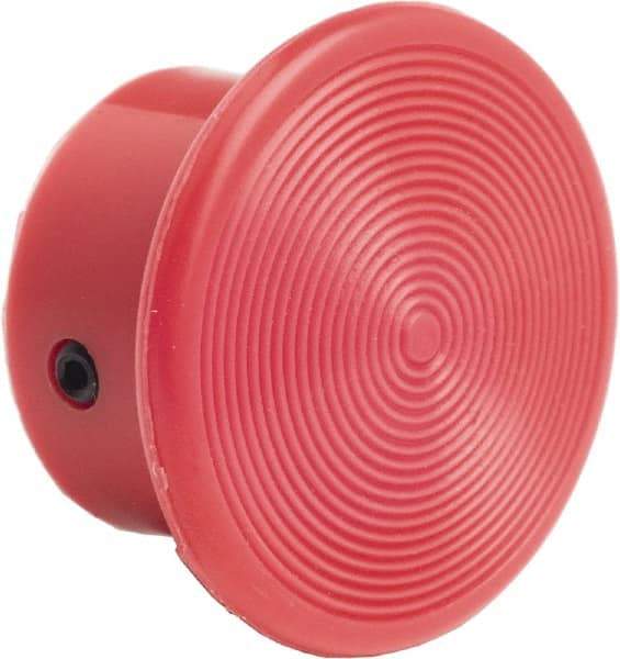 Schneider Electric - Extended Mushroom Head Pushbutton Switch 1-3/8" Screw-On Knob - Red, Round Button, Nonilluminated - Eagle Tool & Supply