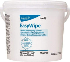 Diversey - Pre-Moistened General Purpose Wipes - Refill, 24-7/8" x 8-5/8" Sheet Size, White - Eagle Tool & Supply