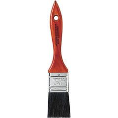Rubberset - 1-1/2" Flat Hog Chip Brush - Wood Beavertail Handle - Eagle Tool & Supply