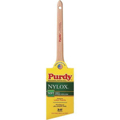 Bestt-Liebco - 3" Angled Synthetic Trim Brush - Wood Rattail Handle - Eagle Tool & Supply