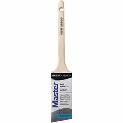 Bestt-Liebco - 2" Angled Nylon/Polyester Sash Brush - Wood Rattail Handle - Eagle Tool & Supply