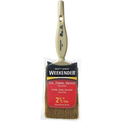 Bestt-Liebco - 2-1/2" Flat Hog Trim Brush - Wood Kaiser Handle - Eagle Tool & Supply
