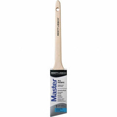 Bestt-Liebco - 1-1/2" Angled Nylon/Polyester Sash Brush - Wood Rattail Handle - Eagle Tool & Supply