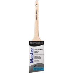 Bestt-Liebco - 2-1/2" Angled Nylon/Polyester Sash Brush - Wood Rattail Handle - Eagle Tool & Supply