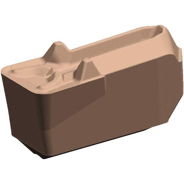 Kennametal - 4EG GUN Grade KCU10, 3/16" Cutting Width Carbide Grooving Insert - 0.108" Max Depth of Cut, Neutral, 0.032" Corner Radius, AlTiN Finish - Eagle Tool & Supply