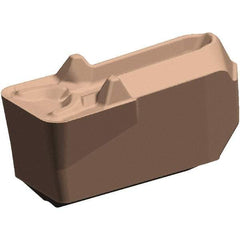 Kennametal - 4EG GUN Grade KCU10, 3/16" Cutting Width Carbide Grooving Insert - 0.108" Max Depth of Cut, Neutral, 0.032" Corner Radius, AlTiN Finish - Eagle Tool & Supply