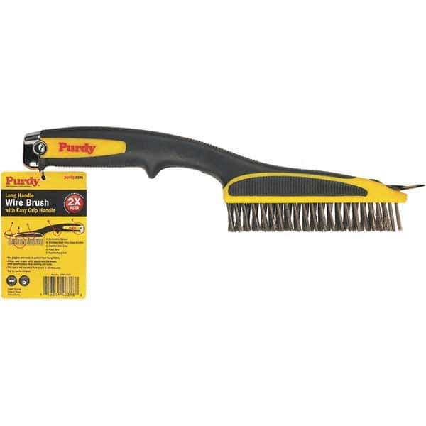 Purdy - Wire Surface Preparation Brush - 11" OAL, Cushioned Grip Handle - Eagle Tool & Supply