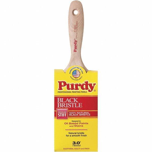 Purdy - 3" Flat Hog Wall Brush - 3-3/8" Bristle Length, 3-3/8" Wood Beavertail Handle - Eagle Tool & Supply