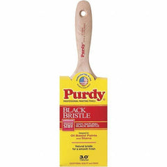 Purdy - 3" Flat Hog Wall Brush - 3-3/8" Bristle Length, 3-3/8" Wood Beavertail Handle - Eagle Tool & Supply