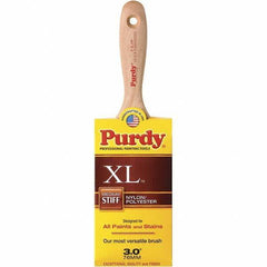 Purdy - 3" Flat Synthetic Wall Brush - 3-11/16" Bristle Length, 3-11/16" Wood Beavertail Handle - Eagle Tool & Supply
