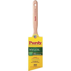 Purdy - 2-1/2" Angled Synthetic Trim Brush - 2-15/16" Bristle Length, 2-15/16" Wood Fluted Handle - Eagle Tool & Supply