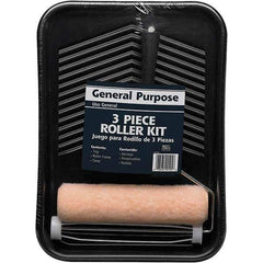 Bestt-Liebco - 3/8" Nap, Mini Roller Kit - 9" Wide, Includes Paint Tray, Roller Cover & Frame - Eagle Tool & Supply
