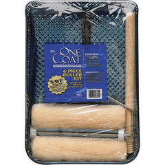 Bestt-Liebco - 12" Long, 3/8" Nap, Mini Roller Kit - 9" Wide, Metal Frame, Includes Paint Tray, Roller Cover & Frame - Eagle Tool & Supply