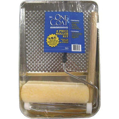 Bestt-Liebco - 12" Long, 3/8" Nap, Mini Roller Kit - 9" Wide, Metal Frame, Includes Paint Tray, Roller Cover & Frame - Eagle Tool & Supply