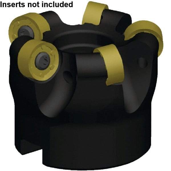 Kennametal - 47mm Cut Diam, 3.96mm Max Depth, 22mm Arbor Hole, 6 Inserts, RNGJ1605M0____ Insert Style, Indexable Copy Face Mill - RODEKA 16 Cutter Style, 22,700 Max RPM, 50mm High, Through Coolant, Series Rodeka - Eagle Tool & Supply