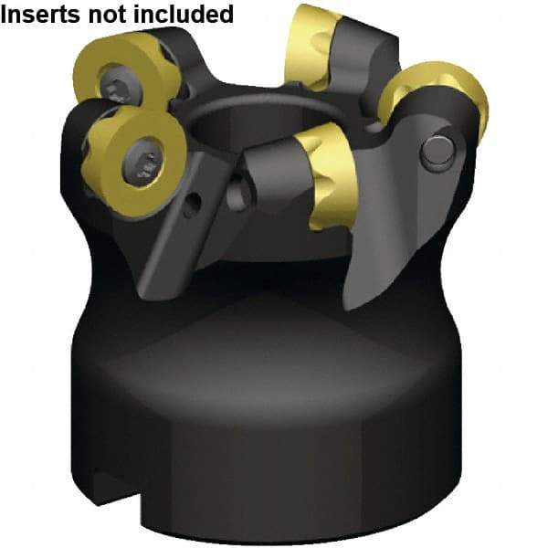 Kennametal - 34mm Cut Diam, 8mm Max Depth, 22mm Arbor Hole, 4 Inserts, RP..T1605M0.. Insert Style, Indexable Copy Face Mill - KSRM 16 Cutter Style, 24,400 Max RPM, 50mm High, Through Coolant, Series KSRM - Eagle Tool & Supply